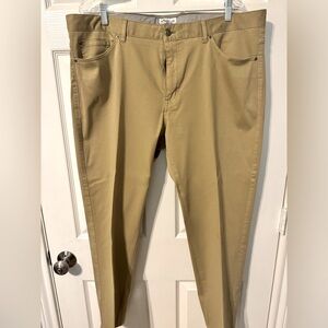 Peter Millar Ultimate Sateen Five-Pocket Pant, Khaki, 40, EUC